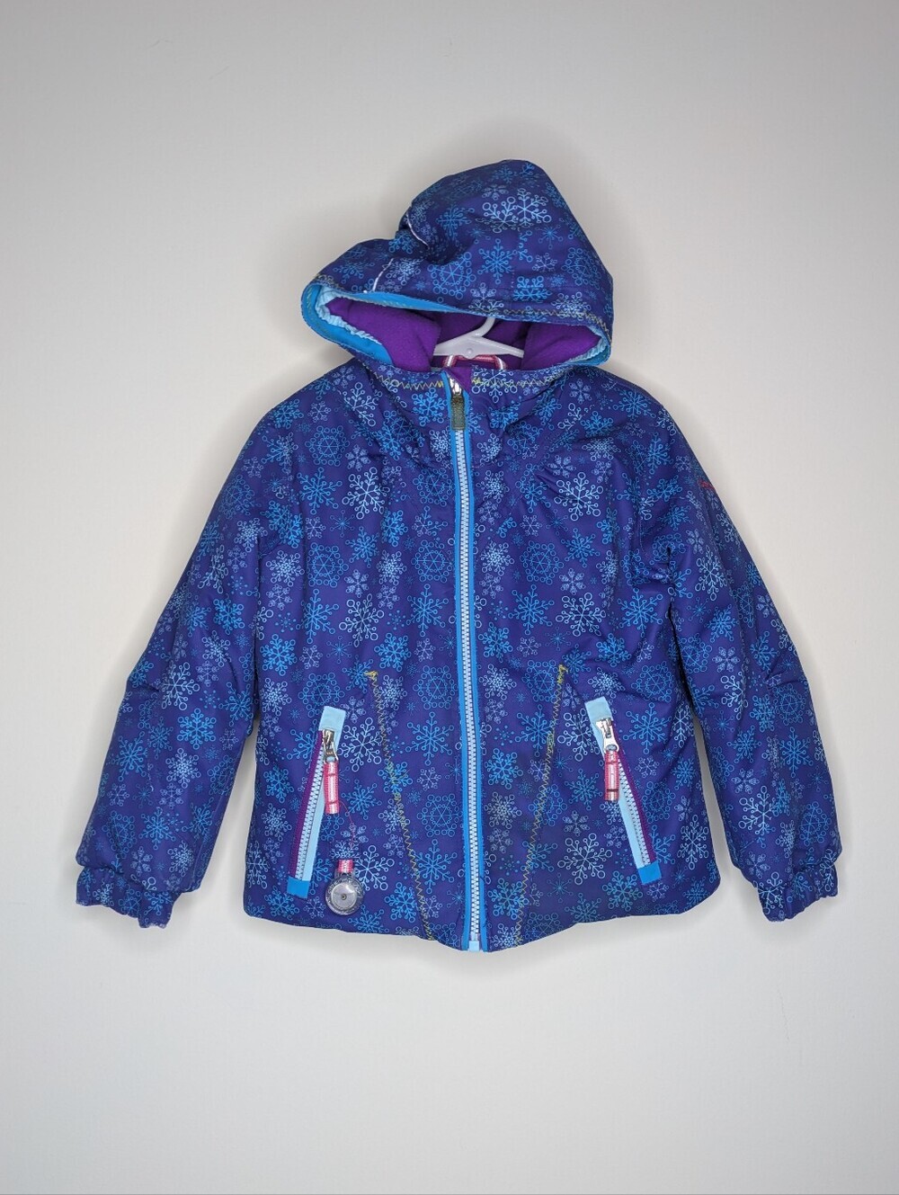 Obermeyer Girls Arielle Ski Jacket Nordic Frost Snowflake Coat 4